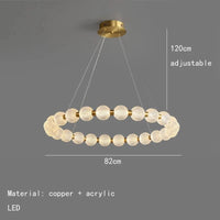 Luminaire de suspension LED en laiton avec fil réglable et abat-jour rond | Marco Lucetti E-Cuivre 82cm / 3 modifiables