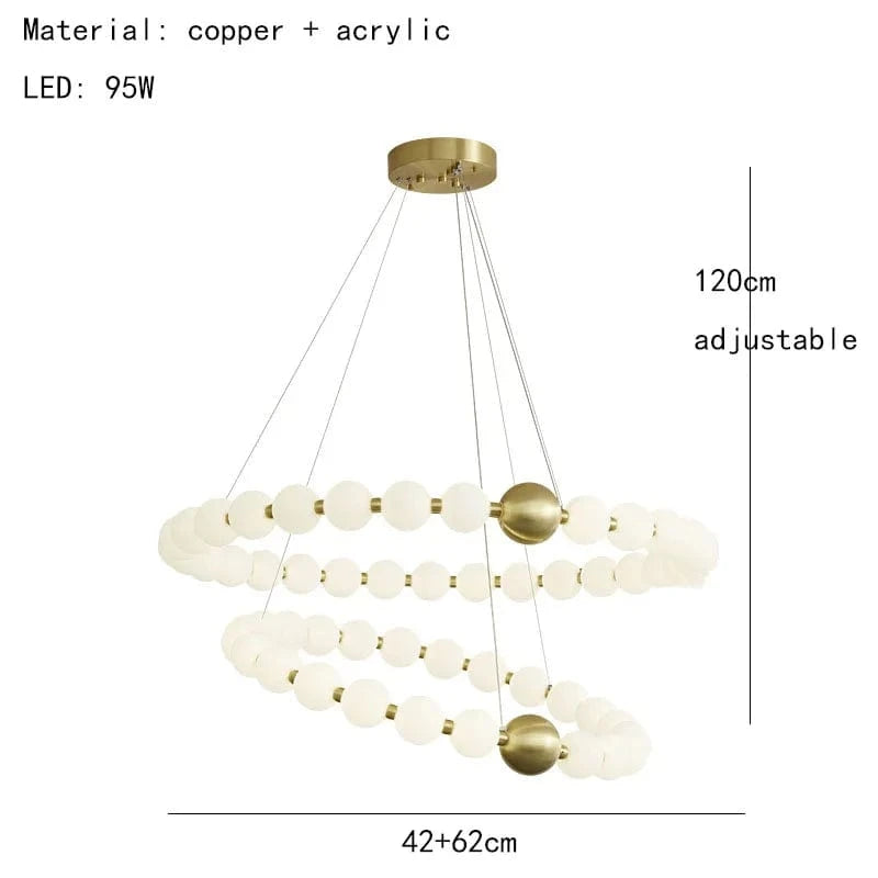 Luminaire de suspension LED en laiton avec fil réglable et abat-jour rond | Marco Lucetti F-42 62cm / 3 modifiables