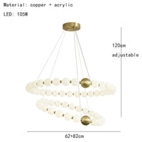 Luminaire de suspension LED en laiton avec fil réglable et abat-jour rond | Marco Lucetti F-62 82cm / 3000K