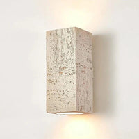 Luminaire décoratif d'intérieur carré en ciment nordique à LED, avec style Wabi-Sabi | Marco Lucetti Beige / 10x10x23CM / Blanc chaud | 10W