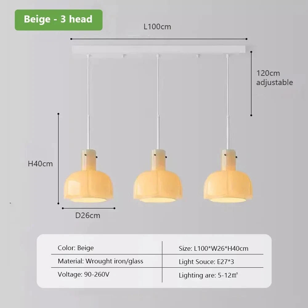 Luminaire décoratif d'intérieur : Lampe suspendue médiévale en verre | Marco Lucetti K / Trois sources lumineuses