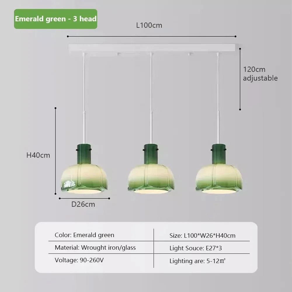 Luminaire décoratif d'intérieur : Lampe suspendue médiévale en verre | Marco Lucetti N / Trois sources lumineuses