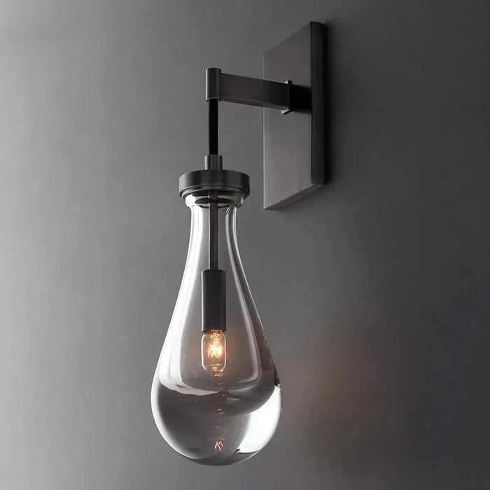 Luminaire design rétro luxe "Cascade élégante" LED noir corde - Déco maison salon et chambre | Marco Lucetti Corps de lampe doré / Lumière froide 6000K