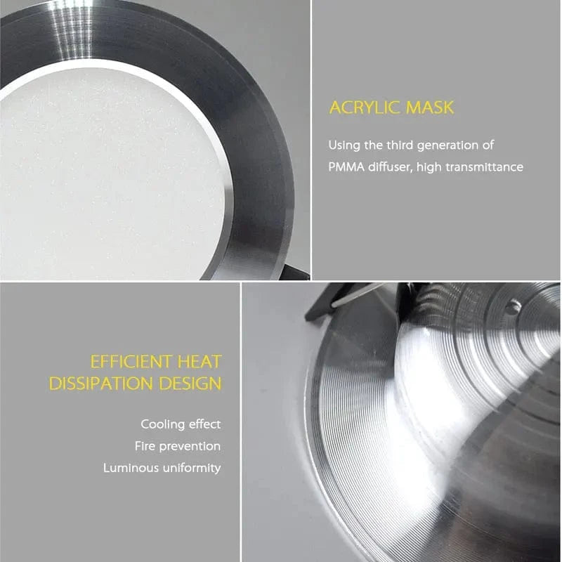 Luminaire encastrable LED argenté brillant Ultimate Light™ | Marco Lucetti