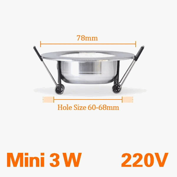 Luminaire encastrable LED argenté brillant Ultimate Light™ | Marco Lucetti