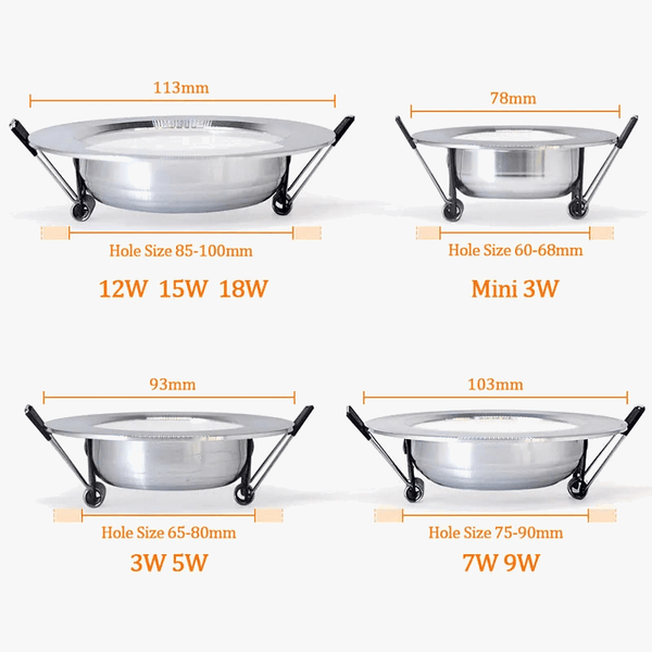 Luminaire encastrable LED argenté brillant Ultimate Light™ | Marco Lucetti