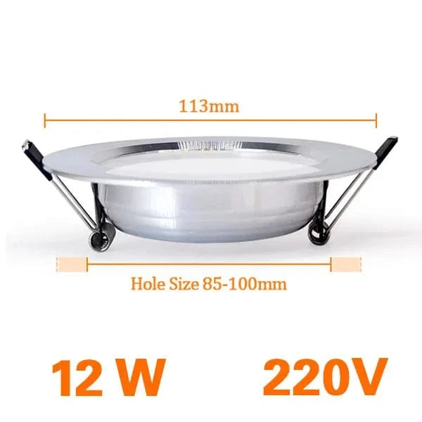 Luminaire encastrable LED argenté brillant Ultimate Light™ | Marco Lucetti 12W 220V / Blanc chaud 3000K