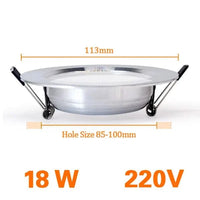 Luminaire encastrable LED argenté brillant Ultimate Light™ | Marco Lucetti 18W 220V / Blanc chaud 3000K