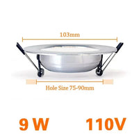 Luminaire encastrable LED argenté brillant Ultimate Light™ | Marco Lucetti 9W 110V / Blanc chaud 3000K