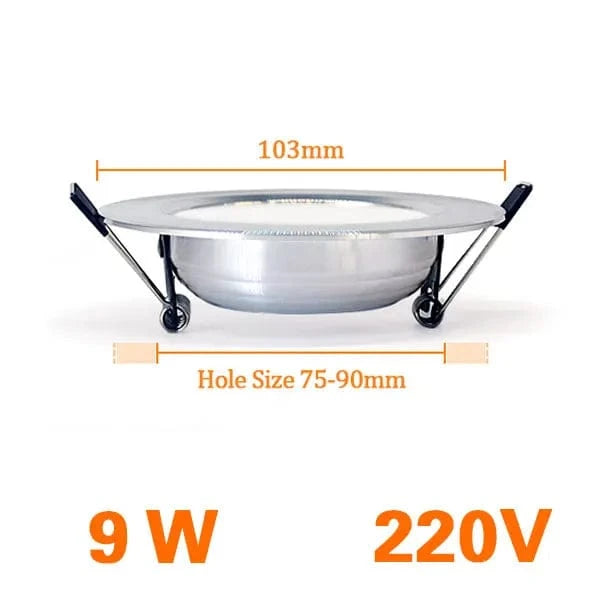 Luminaire encastrable LED argenté brillant Ultimate Light™ | Marco Lucetti 9W 220V / Blanc chaud 3000K