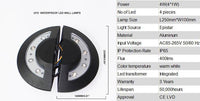 Luminaire LED Demi-Cercle Noir Incliné | Marco Lucetti