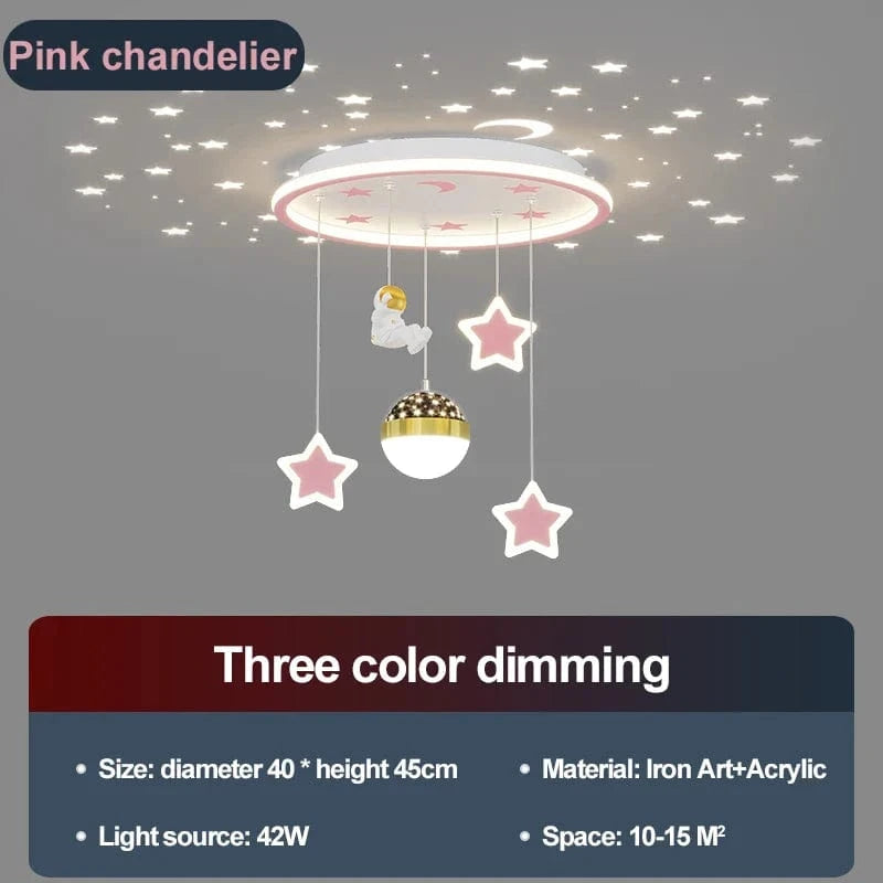 Luminaire LED en forme d'étoile pour une chambre d'enfant | Marco Lucetti Ciel étoilé doré