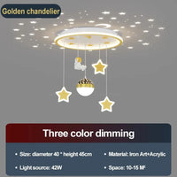 Luminaire LED en forme d'étoile pour une chambre d'enfant | Marco Lucetti Ciel étoilé rose