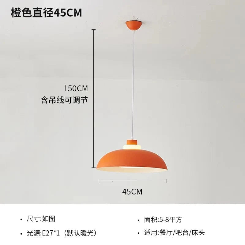 Luminaire LED Macaron UFO Suspendu pour Chambre, Bureau et Salle à Manger | Marco Lucetti 45 cm orange / PAS d&#39;ampoules