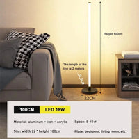 Luminaire LED moderne longue bande lumineuse "Brillance Verticale" | Marco Lucetti 023FL077 100cm / Prise américaine / Blanc chaud