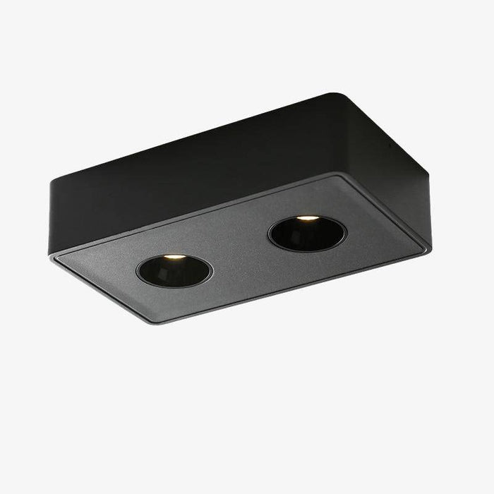 Luminaire LED Rectangulaire Double Light | Marco Lucetti Noir / Naturelle / 24W