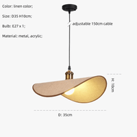 Luminaire LED suspendu nordique rétro en forme de chapeau - Wabi Sabi Minimalisme | Marco Lucetti