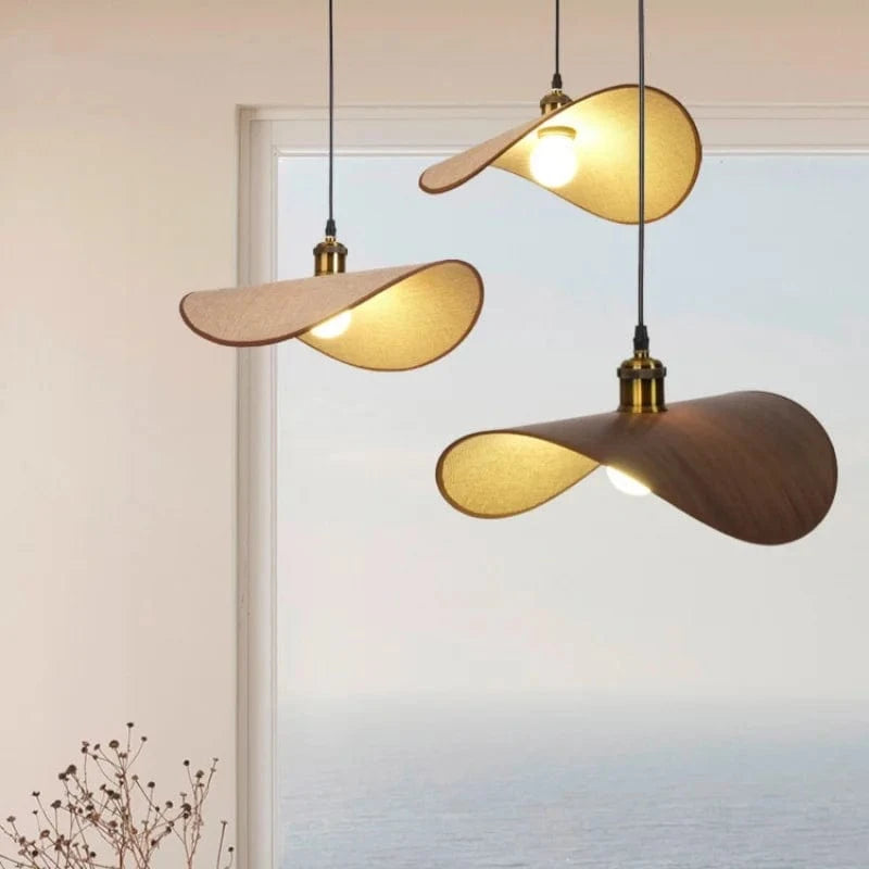 Luminaire LED suspendu nordique rétro en forme de chapeau - Wabi Sabi Minimalisme | Marco Lucetti