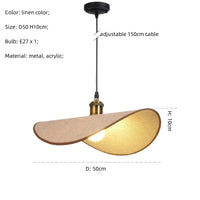 Luminaire LED suspendu nordique rétro en forme de chapeau - Wabi Sabi Minimalisme | Marco Lucetti B P50cm / Ampoule intelligente