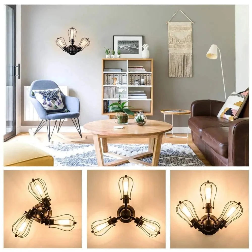Luminaire Loft Cage Noir en LED | Marco Lucetti