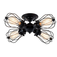 Luminaire Loft Cage Noir en LED | Marco Lucetti Noir 4 têtes