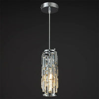 Luminaire moderne à mini lustres en cristal pour îlot de cuisine salle à manger chambre - Noir/Chrome - 3 lumières | Marco Lucetti Chrome-1 lumière / Blanc chaud