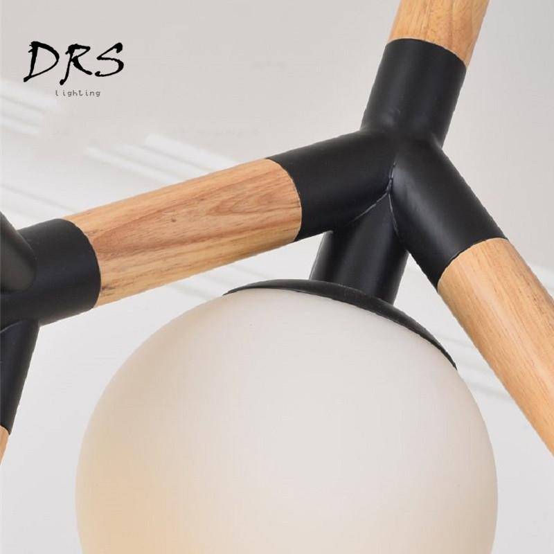 Luminaire Molécules Bois et Verre | Marco Lucetti
