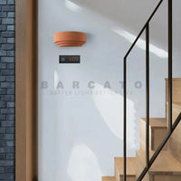 Luminaire mural en ciment LED étanche IP65 - Villa de jardin - 110V/220V - Design moderne - Applique murale lunaire circulaire Jardin/Porche | Marco Lucetti