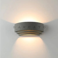 Luminaire mural en ciment LED étanche IP65 - Villa de jardin - 110V/220V - Design moderne - Applique murale lunaire circulaire Jardin/Porche | Marco Lucetti