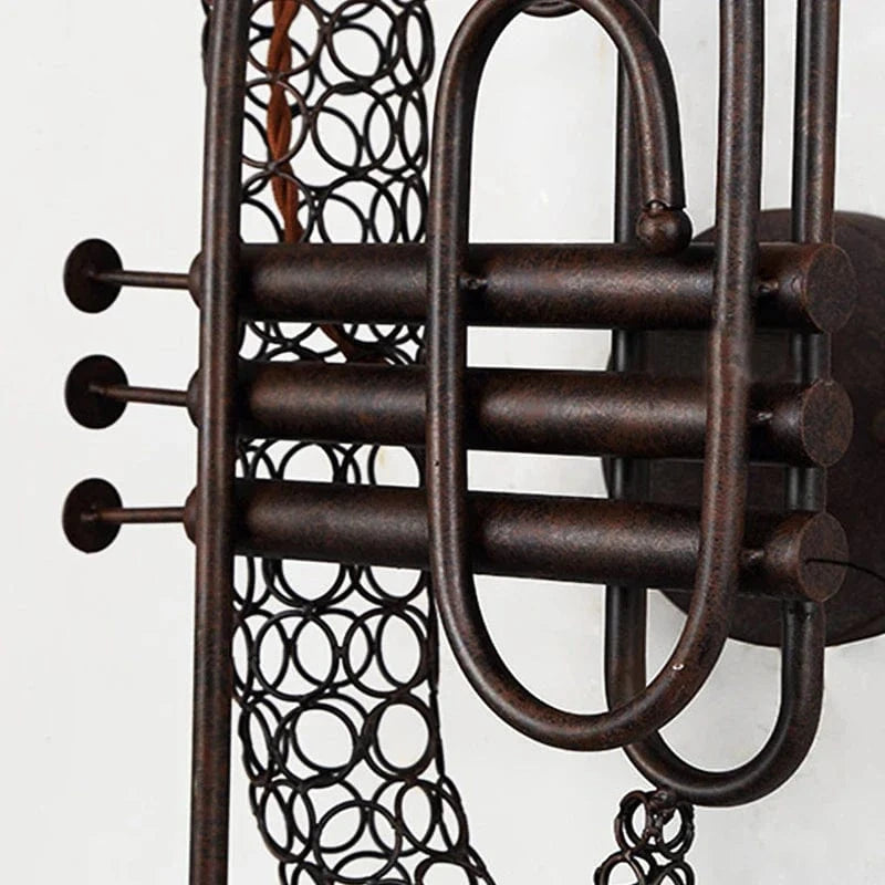 Luminaire Murale Fontaine Fer Loft Américain Vintage | Marco Lucetti Noir