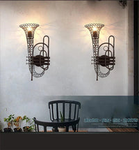 Luminaire Murale Fontaine Fer Loft Américain Vintage | Marco Lucetti Noir
