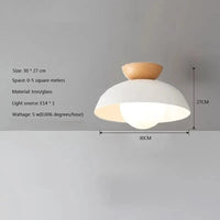 Luminaire nordique en bois pour la décoration d'intérieur | Marco Lucetti PL596 B Blanc 30CM / Sans ampoule