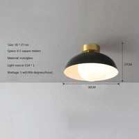 Luminaire nordique en bois pour la décoration d'intérieur | Marco Lucetti PL596A Noir 30CM / Sans ampoule