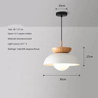 Luminaire nordique en bois pour la décoration d'intérieur | Marco Lucetti PL596P Blanc 30CM / Sans ampoule