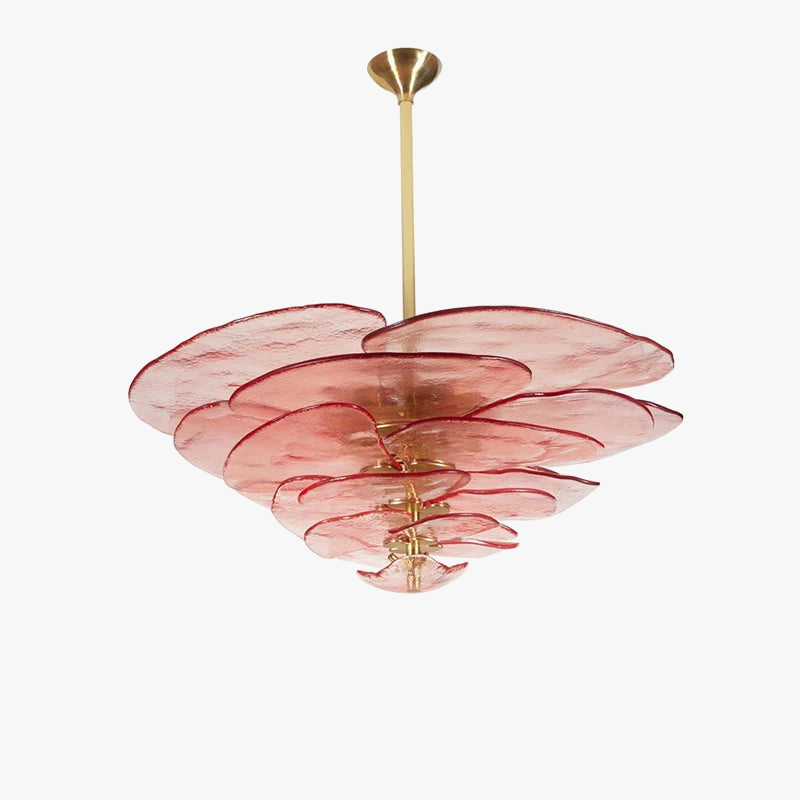 Lustre rétro led de luxe en verre coloré