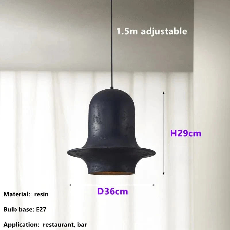 Luminaire Scandinave pour Restaurant: Suspension Noire | Marco Lucetti A noir / Lumière froide 6000K