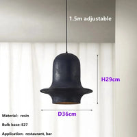 Luminaire Scandinave pour Restaurant: Suspension Noire | Marco Lucetti A noir / Lumière froide 6000K