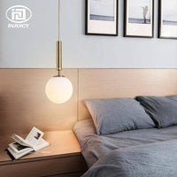 Luminaire suspendu en verre avec LED et support cylindrique | Marco Lucetti