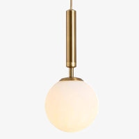 Luminaire suspendu en verre avec LED et support cylindrique | Marco Lucetti A - Doré