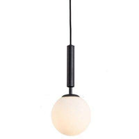 Luminaire suspendu en verre avec LED et support cylindrique | Marco Lucetti A - Noir