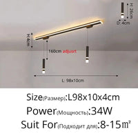 Luminaire Suspendu LED Acrylique Minimaliste Moderne - Collection Lumin'Art | Marco Lucetti Style E / Blanc chaud