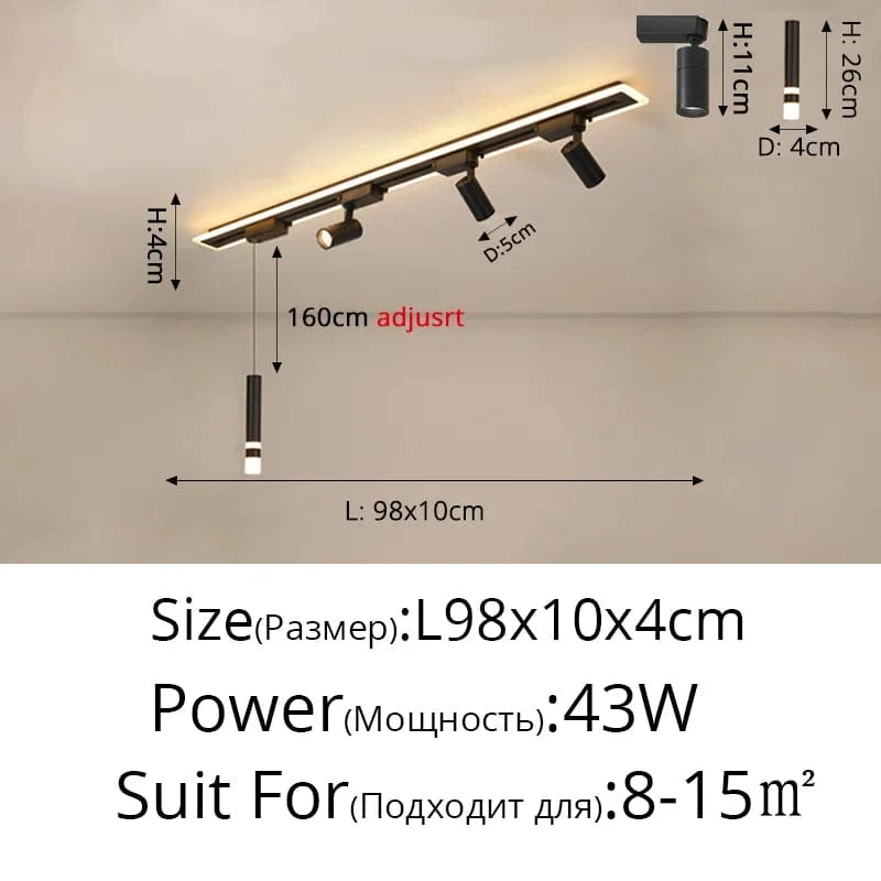 Luminaire Suspendu LED Acrylique Minimaliste Moderne - Collection Lumin'Art | Marco Lucetti Style K / Blanc chaud