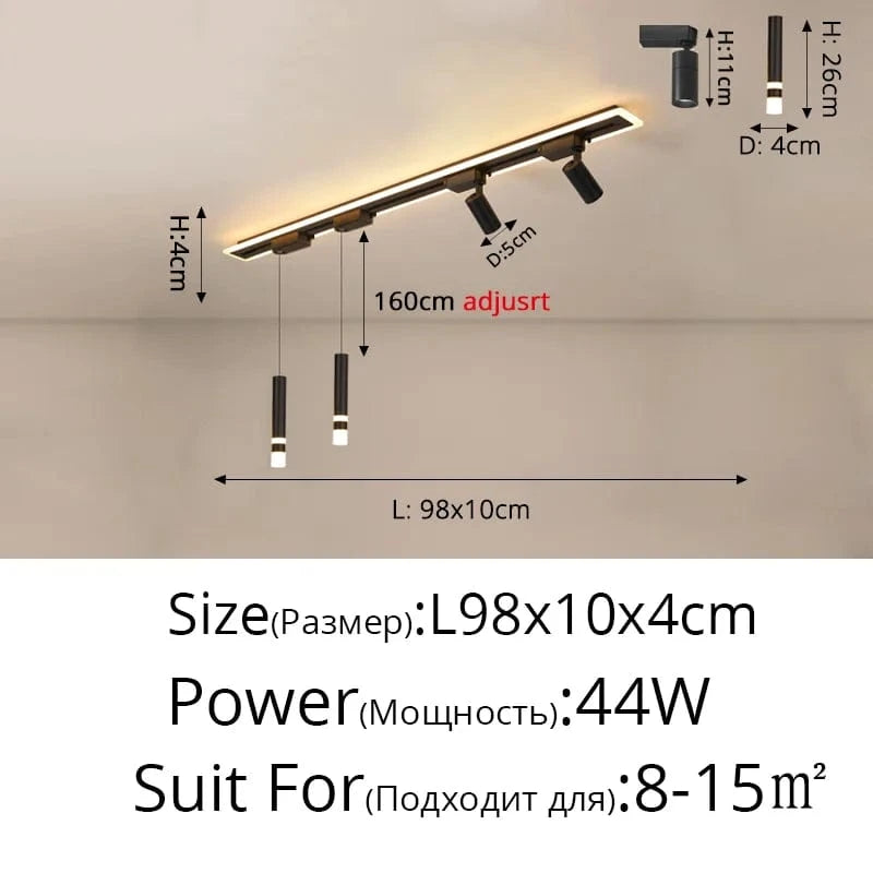 Luminaire Suspendu LED Acrylique Minimaliste Moderne - Collection Lumin'Art | Marco Lucetti Style M / Blanc chaud