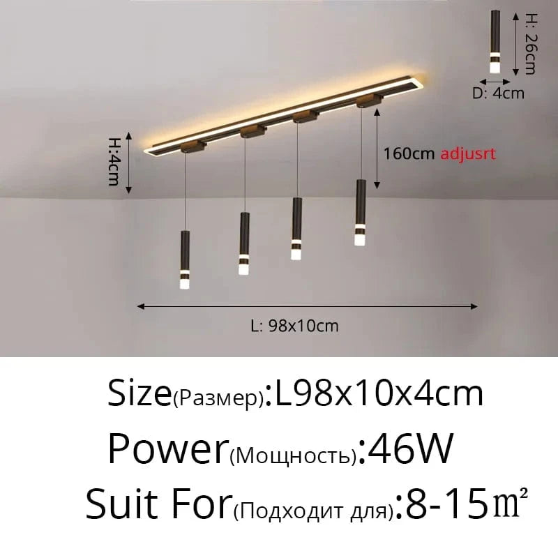 Luminaire Suspendu LED Acrylique Minimaliste Moderne - Collection Lumin'Art | Marco Lucetti Style N / Blanc chaud