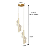 Luminaire Suspendu LED Chic | Marco Lucetti 1 pièces-double-or / Lumière froide / Chine