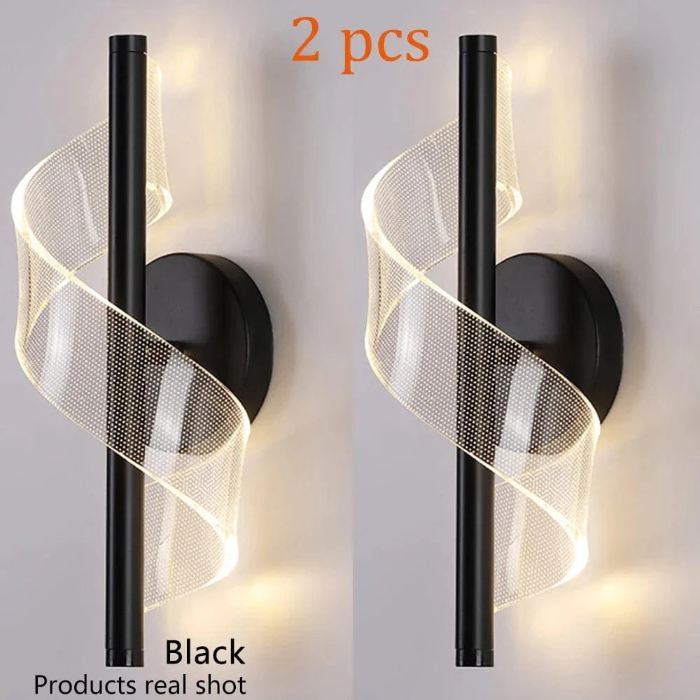 Luminaire Suspendu LED Chic | Marco Lucetti Applique murale 2 pièces noire / Lumière froide / Chine