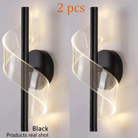 Luminaire Suspendu LED Chic | Marco Lucetti Applique murale 2 pièces noire / Lumière froide / Chine