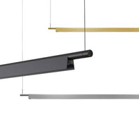 Luminaire suspendu LED en métal pour un loft stylé. | Marco Lucetti Doré / 140cm