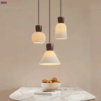 Luminaire Suspendu LED en Noyer Céramique Style Nordique Japonais iwhd | Marco Lucetti