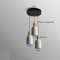 Luminaire Suspendu LED en Noyer Céramique Style Nordique Japonais iwhd | Marco Lucetti 3 têtes 1 / 4W (Max100W)